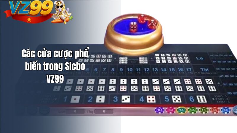 Sicbo VZ99 – Trò Chơi Xúc Xắc Đầy Cảm Xúc Thăng Hoa Các cửa cược phổ biến trong Sicbo VZ99